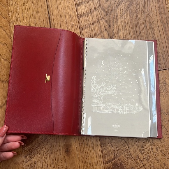 Hermès Paris 1999 Navy/Red Leather Agenda / Address Book - Picture 2 of 9